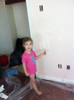 Hired a painter to finish off the job.  She works for cookies!